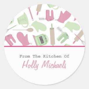 Cooking Pattern Kitchen Label
