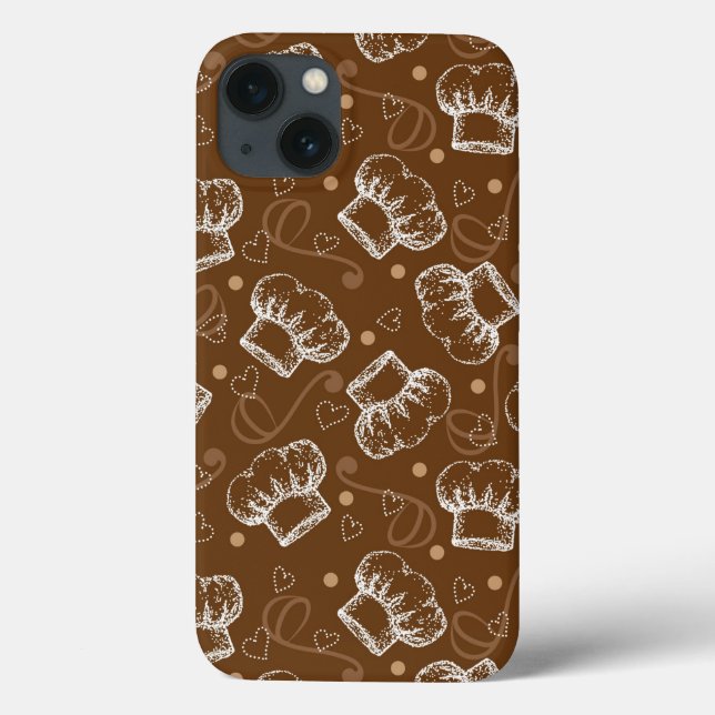 Cooking pattern with chef hat Case-Mate iPhone case (Back)
