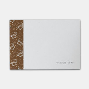 Cooking pattern with chef hat post-it notes