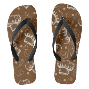 Cooking pattern with chef hat thongs