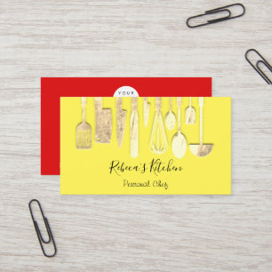 Cooking Personal Chef Restaurant Catering Red Lux Business Card