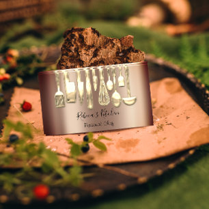 Cooking Personal Chef Restaurant Culinary Gold Business Card