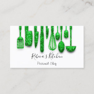 Cooking Personal Chef Restaurant Green Catering   Business Card