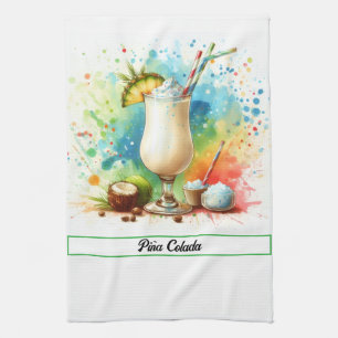 Cooking Pineapple Colada Bath Tea Towel