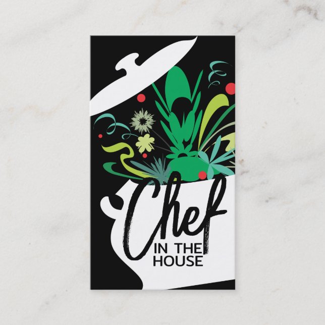 cooking pot flavour burst chef catering business c card (Front)