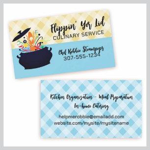 cooking pot flavour burst chef catering business card