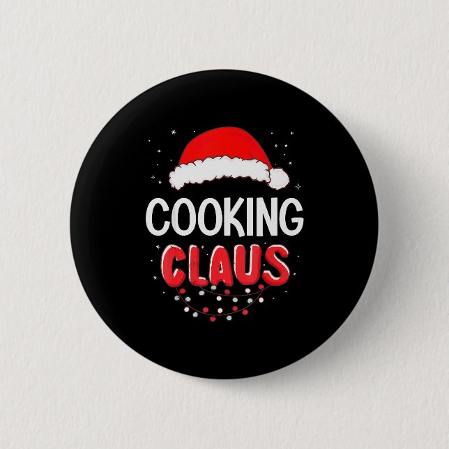 Cooking Santa Claus Christmas Matching Costume  6 Cm Round Badge (Front)