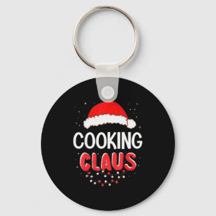 Cooking Santa Claus Christmas Matching Costume Key Ring