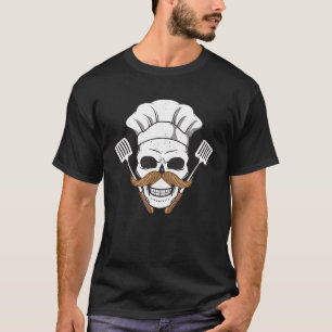 Cooking Skull Chef Skeleton Halloween Cook Costum T-Shirt