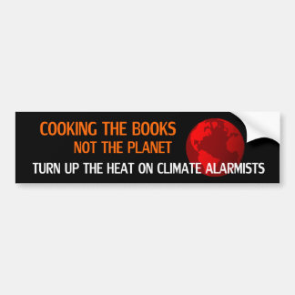 Cooking the Books, Not the Planet Bumper Sticker