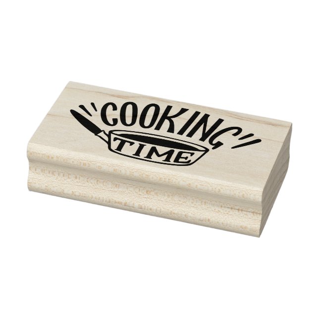 Cooking Time Frying Pan Rubber Stamp (Stamp)