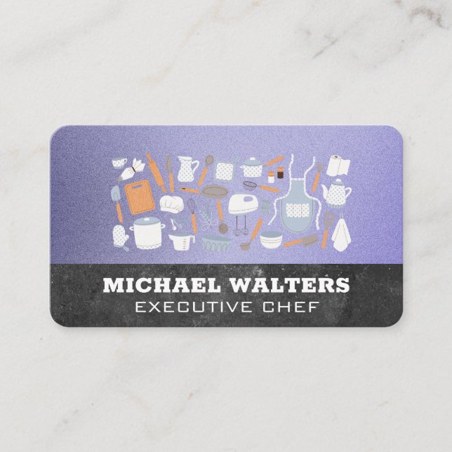 Cooking Tools | Kitchen | Chef | Restaurant  Business Card (Front)