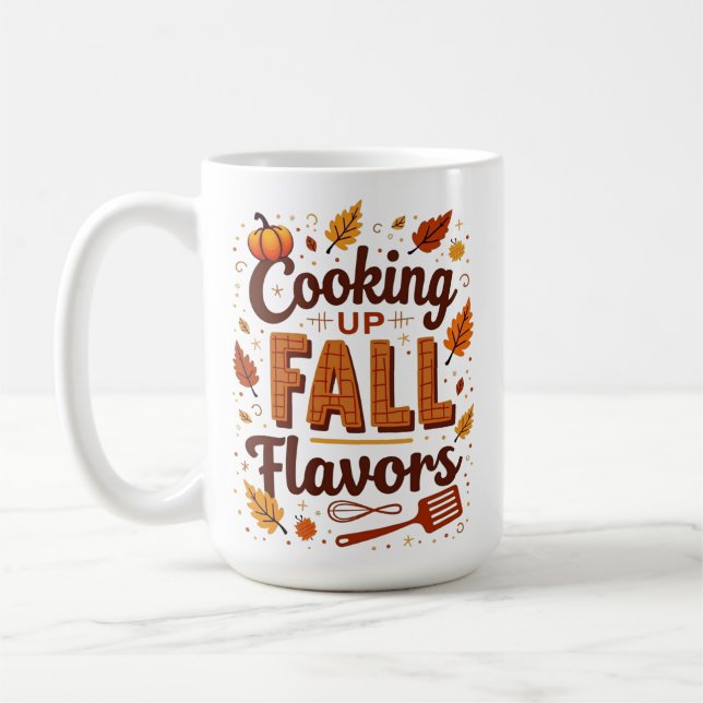 Cooking Up Fall Flavours Autumn Kitchen Design Coffee Mug (Left)