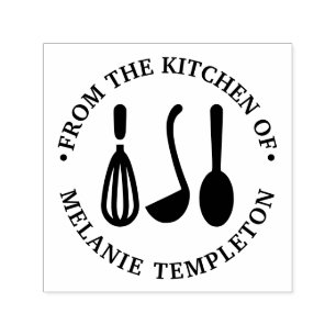 Cooking Utensils #2 “From the kitchen of” Name Self-inking Stamp