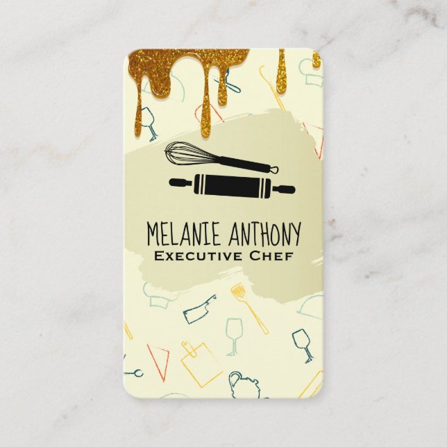 Cooking Utensils | Kitchen | Chef | Culinary Business Card (Front)