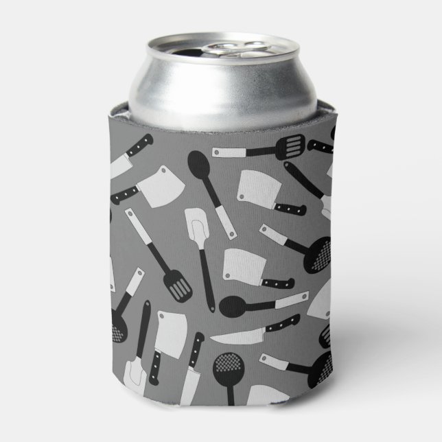 Cooking Utensils Pattern Can Cooler (Can Front)