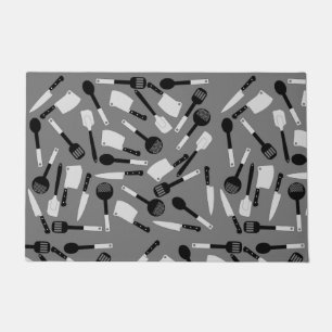 Cooking Utensils Pattern Doormat