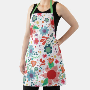 Cooking White Floral Inspirivity Cute Apron
