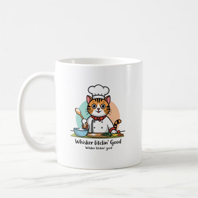 Cooking with cat - Chef Kitty Coffee Mug (Left)