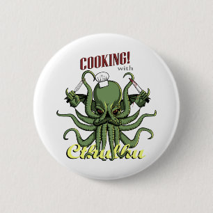 Cooking with Cthulhu 6 Cm Round Badge