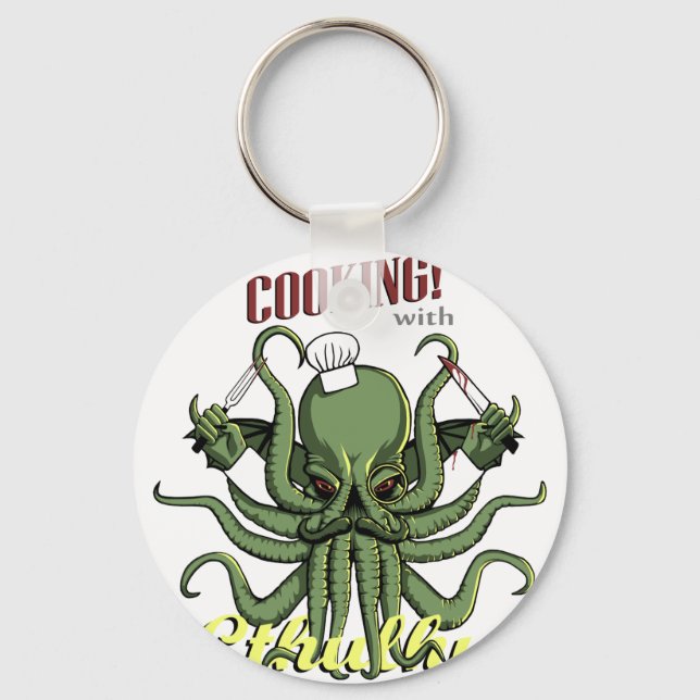 Cooking with Cthulhu Key Ring (Front)
