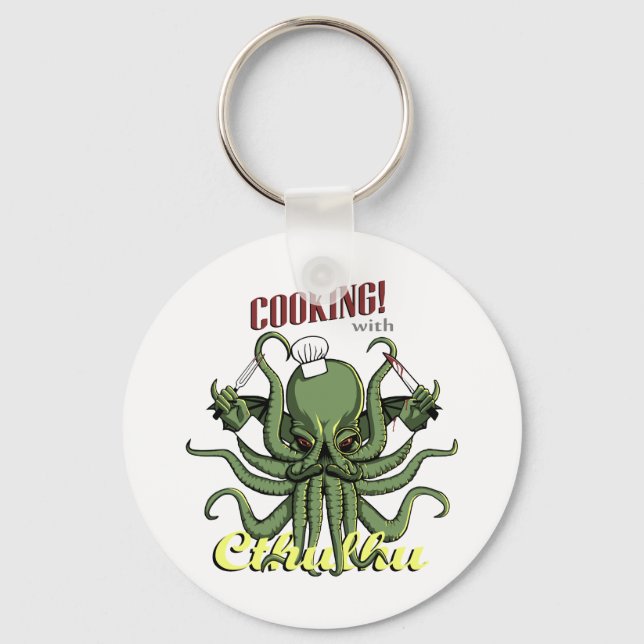 Cooking with Cthulhu Key Ring (Front)