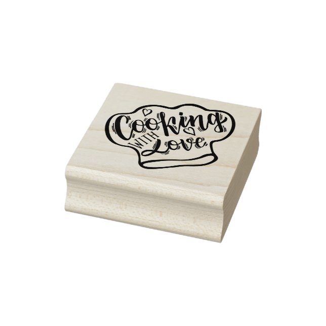 Cooking with Love Chef's Hat Rubber Stamp (Stamp)