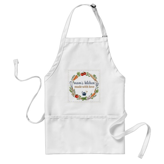 Cooking With Love Gift for Mum Cute Vegetable Standard Apron (Front)