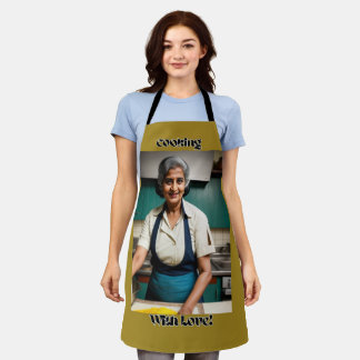 Cooking with Love Olive Adult Apron