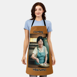 Cooking With Love Orange Adult Apron