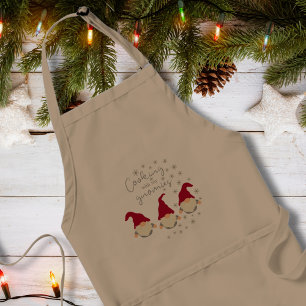 Cooking With My Gnomies Christmas Standard Apron