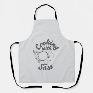 cooking with sass apron soft grey