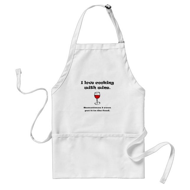 Cooking With Wine Standard Apron (Front)