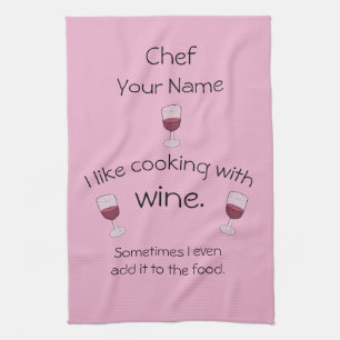 Cooking with Wine Tea Towel