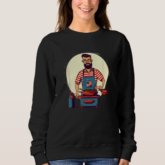 Cookout Barbeque Grill for summery Days with Frien Sweatshirt (Front)