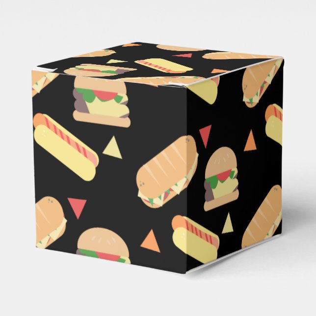Cookout Hot Dog Burger Food Sandwich Party Favour Box (Front Side)