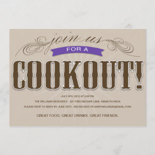 COOKOUT   SUMMER PARTY INVITATION