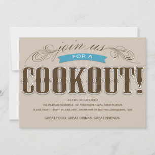 COOKOUT SUMMER PARTY INVITATION