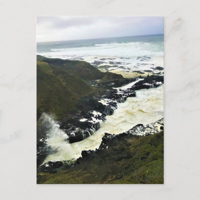 Cook's Chasm, Cape Perpetua, Oregon Coast Postcard (Front)