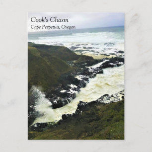 Cook's Chasm, Cape Perpetua, Oregon Coast Postcard