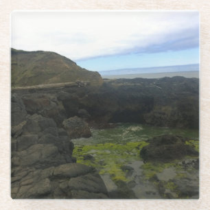 Cook's Chasm, Cape Perpetua, Oregon Glass Coaster