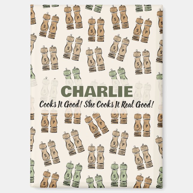 Cooks It Good Personalized  Magnet (Front)