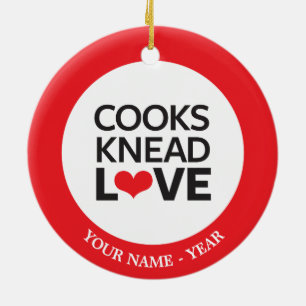Cooks Knead Love Ceramic Tree Decoration