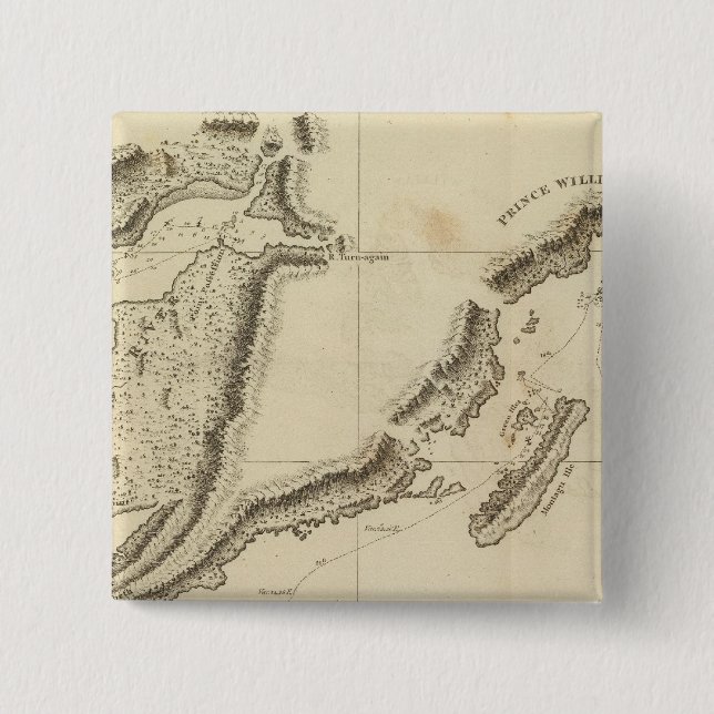 Cooks River, Alaska 15 Cm Square Badge (Front)