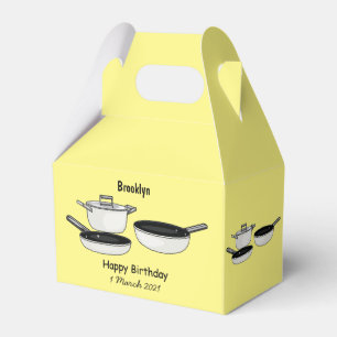 Cookware sets cartoon illustration favour box
