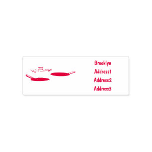 Cookware sets cartoon illustration self-inking stamp