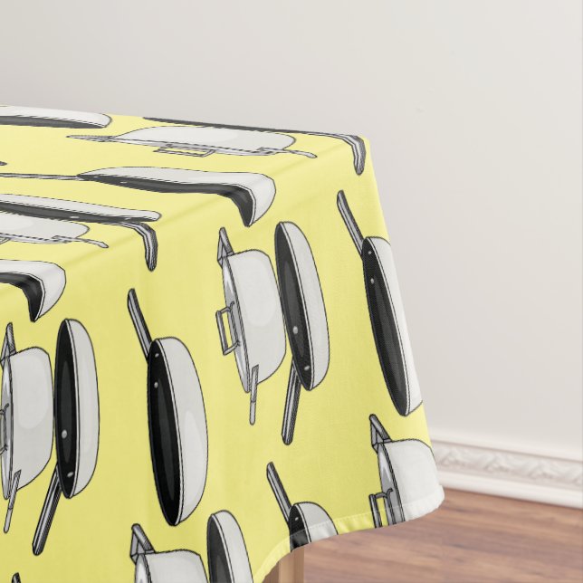 Cookware sets cartoon illustration tablecloth (In Situ)
