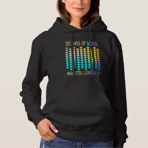 Cool 100 Days Of School And Still Loving It Hearts Hoodie