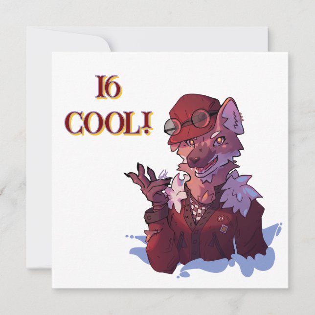 Cool 16, wolf card (Front)