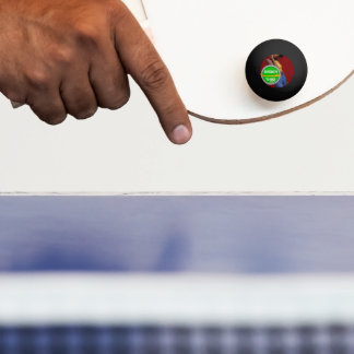 COOL! 1 Star Ping Pong Ball - Black - Custom